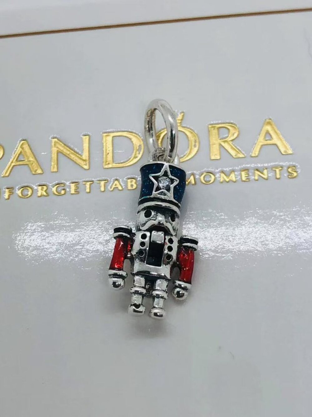 Pandora Moveable Nutcracker Dangle Charm
